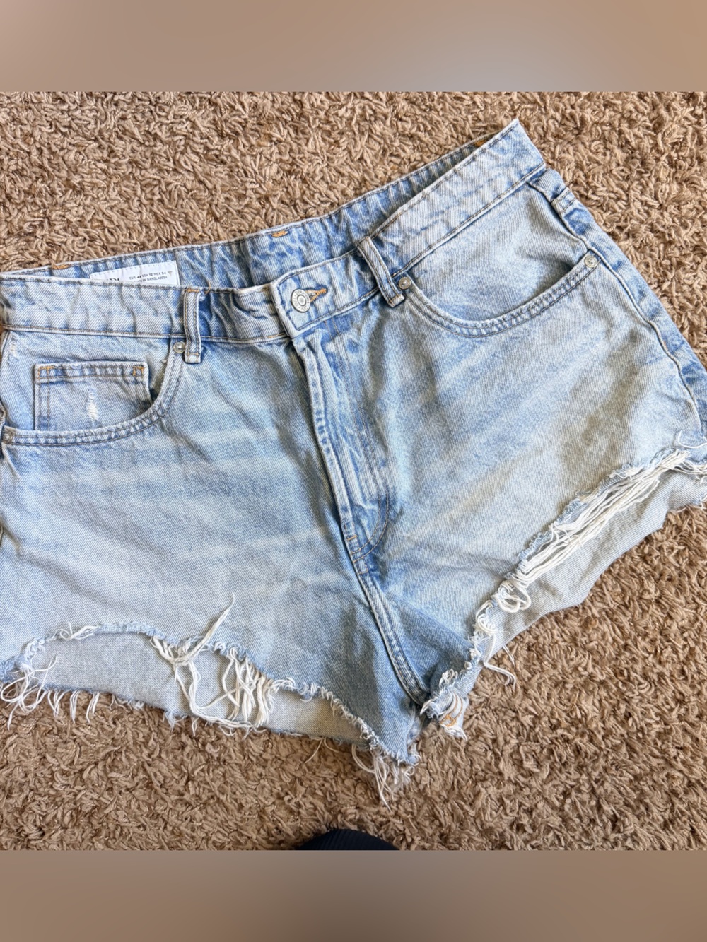 Zara Light Blue Denim Shorts